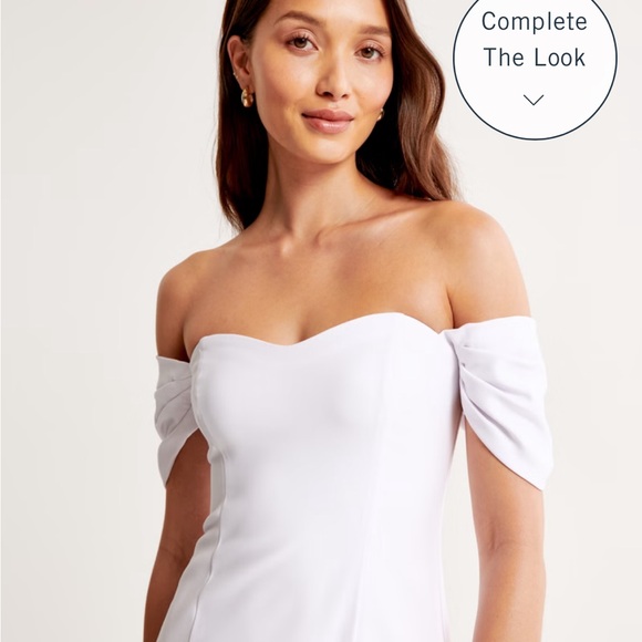 NWT Abercrombie White Off the Shoulder Dress - Picture 2 of 10